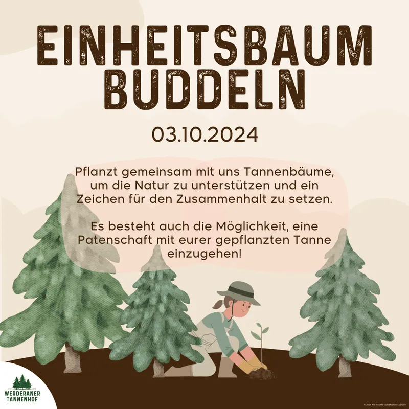 Einheitsbaum buddeln